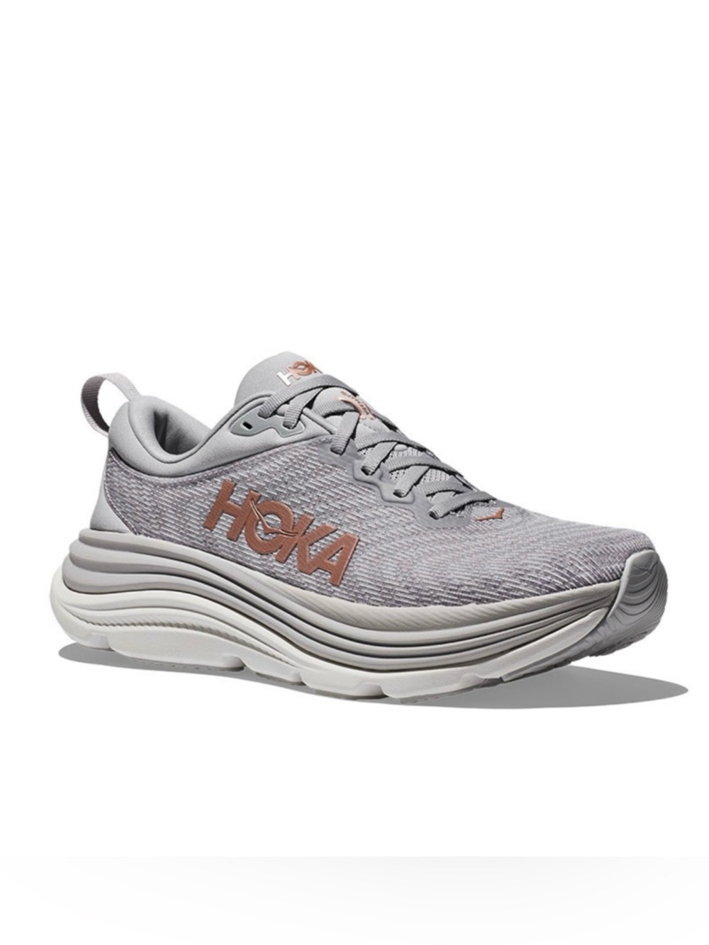 Hoka Gaviota 5 Women’s Running Shoes (Color: Harbor Mist/Rose Gold) NWOT Size 7